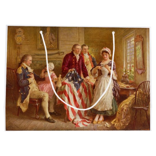 Betsy Ross, 1777 (アメリカ史) (アメリカ愛国者) ラージペーパーバッグ (裏面)