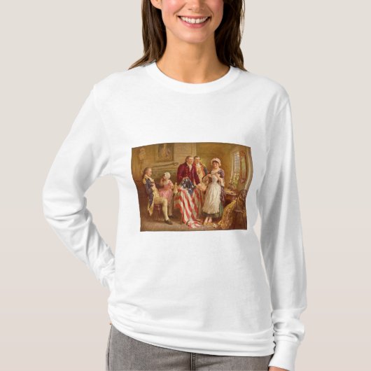Betsy Ross, 1777 （アメリカ史） （アメリカ愛国者） Tシャツ (正面)