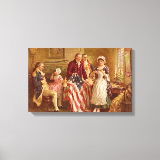 Betsy Ross 1777 by Jean Leon Gerome Ferris Canvas キャンバスプリント (正面)