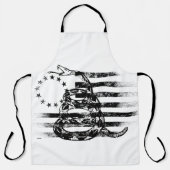 Betsy Ross American Flag and Snake エプロン (正面)