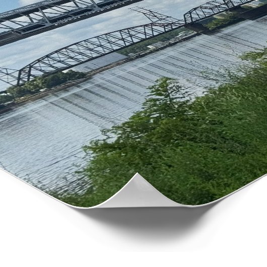 Betsy Ross Bridge Philadelphia Poster ポスター (角)