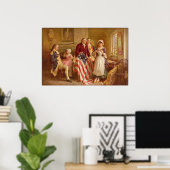 Betsy Ross Canvas Print ポスター (ホームオフィス)