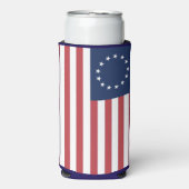 Betsy Ross Flag Design Thin Can Cooler スリム缶クーラー (Seltzer正面)