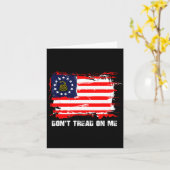 Betsy Ross Flag Don't Tread Patriot On Me  カード (黄色い花)