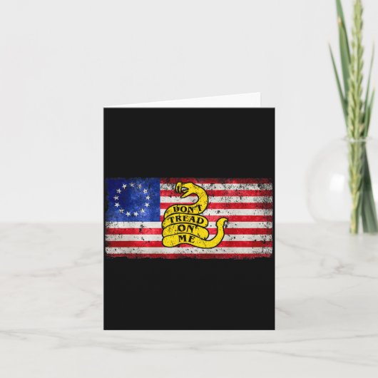 Betsy Ross Flag Dont Tread Patriotic On Me For Men カード (正面)