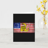 Betsy Ross Flag Dont Tread Patriotic On Me For Men カード (黄色い花)