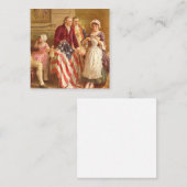 Betsy Ross USA 1777バイジャン・レオン・ジェローム・フェリス スクエア名刺 (正面/裏面)