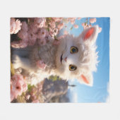 Betsy - The cuddly kid goat フリースブランケット (正面(横))