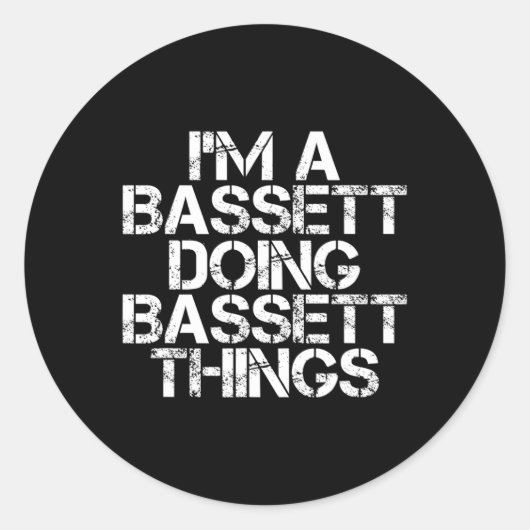 Bett Funny Surname Family Tree Birthday Reunion Gi ラウンドシール (正面)