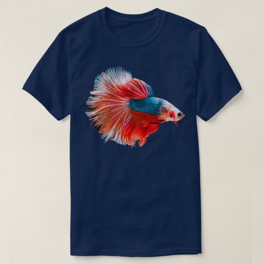 Bettaの脾臓の愛好家すべてのBettaの魚と戦う Tシャツ (デザイン正面)