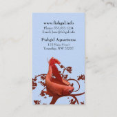 Bettaの赤いシャムの戦いの魚 名刺 (裏面)