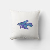 Bettaの青い魚 クッション (正面)