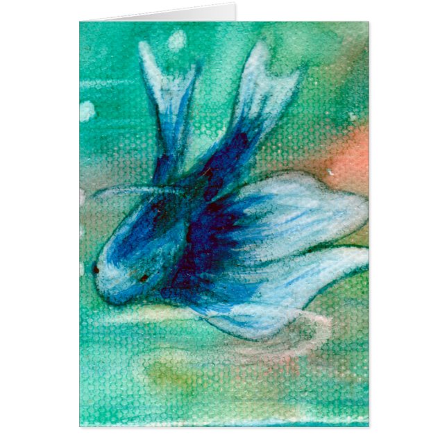 Bettaの青くインクのような魚 (正面)