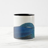 Bettaの魚かオスの青いシャムの戦いの魚 ツートーンマグカップ (中央)