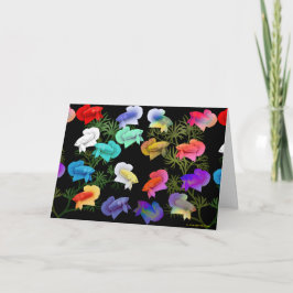 Bettaカラフル Aquarium魚のグリーティングカード カード