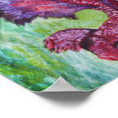 Betta魚の水色の同時代の芸術 ポスター (角)