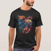 Betta Fish Cool Abstract Colorful Tシャツ (正面)
