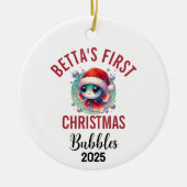 Betta Fish First Christmas 2025 Ceramic Ornament セラミックオーナメント (正面)