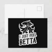 Betta Fish I just 感じ Betta Lover Figing Fish ポストカード (正面/裏面)