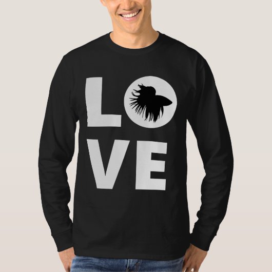 Betta Fish Love Betta Fish Siamese Fighting Fish F Tシャツ (正面)