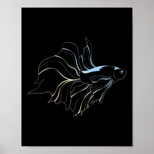 Betta Fish Lover Siamese Fighting Fish Aquarium Be ポスター (正面)