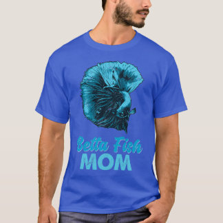 Betta Fish Mom おもしろい Blue Fighting Fish Gift Tシャツ