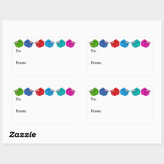 Betta Fish Santas Sticker 長方形シール (シート)