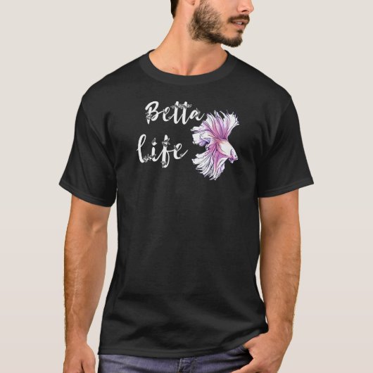 Betta Life Betta Splendens Fish Siamese Fighting F Tシャツ (正面)