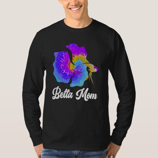 Betta Mom Betta Fish Mom水族館 Tシャツ (正面)