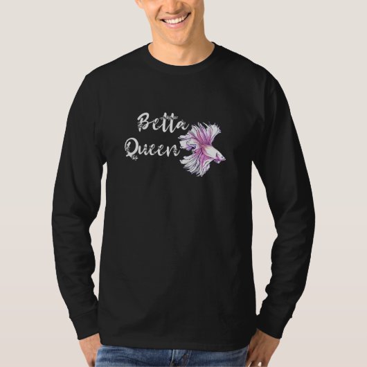 Betta Queen Siamese Figing Fish Betta Splendens Tシャツ (正面)
