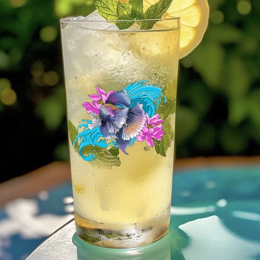 Betta Siamese Fighting Fish タンブラーグラス