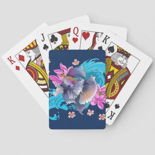 Betta Siamese Fighting Fish トランプ (裏面)