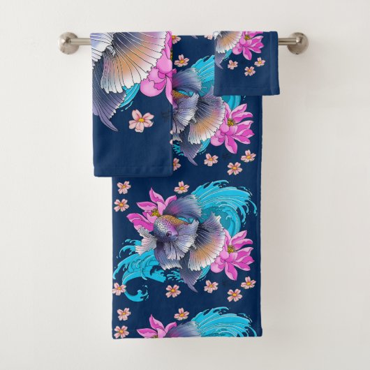 Betta Siamese Fighting Fish バスタオルセット (インサイチュ)