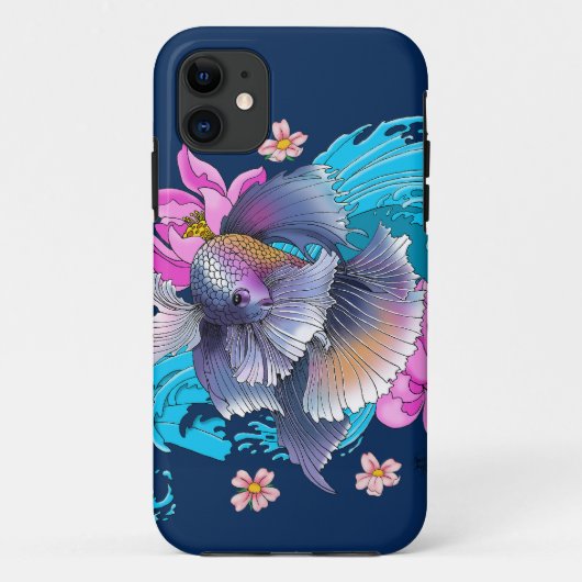 Betta Siamese Fighting Fish Case-Mate iPhoneケース (裏面)