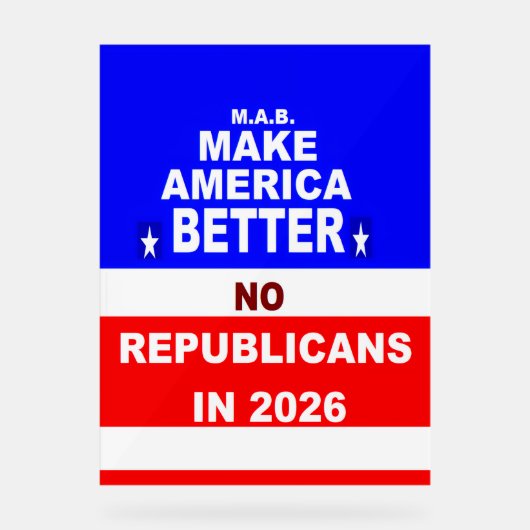 Better America アクリルサイン (正面)