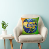 Better Angels Bless Our Mother Earth Throw Pillow クッション (椅子)