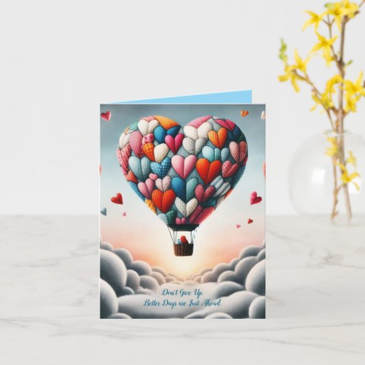 Better Days Folded Greeting Card カード (黄色い花)