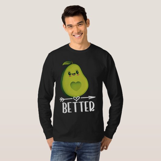 Better Half Couple Sliced Avocado  Valentine's Day Tシャツ (正面フル)
