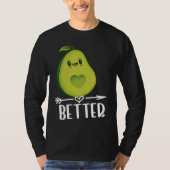 Better Half Couple Sliced Avocado  Valentine's Day Tシャツ (正面)