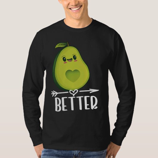 Better Half Couple Sliced Avocado  Valentine's Day Tシャツ (正面)