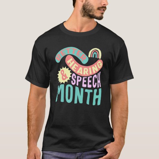 Better Hear音声セラピスト月言語パス Tシャツ (正面)