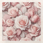 Better in Pink Roses ガラスコースター (正面)