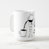 Better latte than never! white コーヒーマグカップ (正面左)