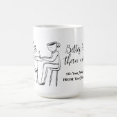 Better latte than never! white コーヒーマグカップ (中央)