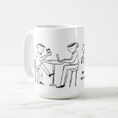 Better latte than never! white コーヒーマグカップ (正面左)