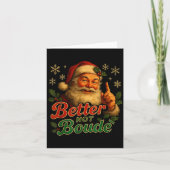 Better Not Boude Funny Cajun Christmas Santa  カード (正面)
