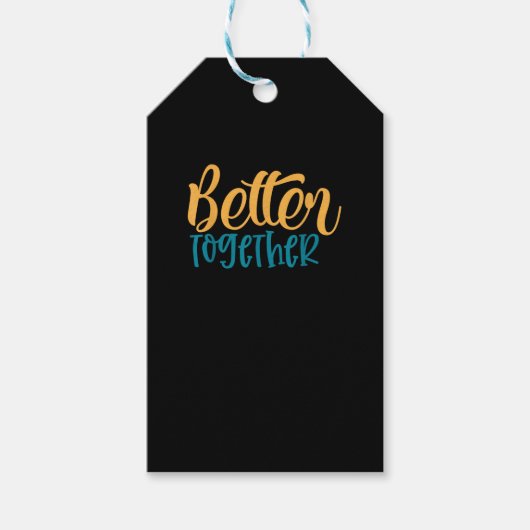 Better Off Together Quote Positive Minimal Design ギフトタグ (正面)