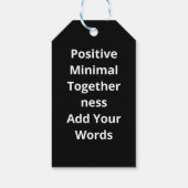 Better Off Together Quote Positive Minimal Design ギフトタグ (裏面)