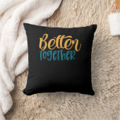 Better Off Together Quote Positive Minimal Design クッション (ブランケット)