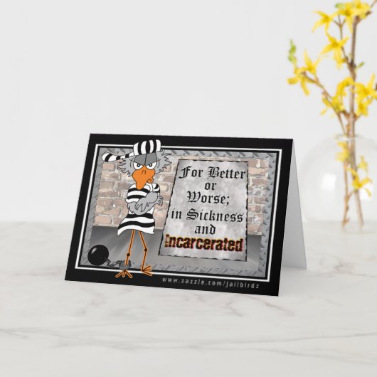 Better or Moser...Jailbirdカード カード (黄色い花)